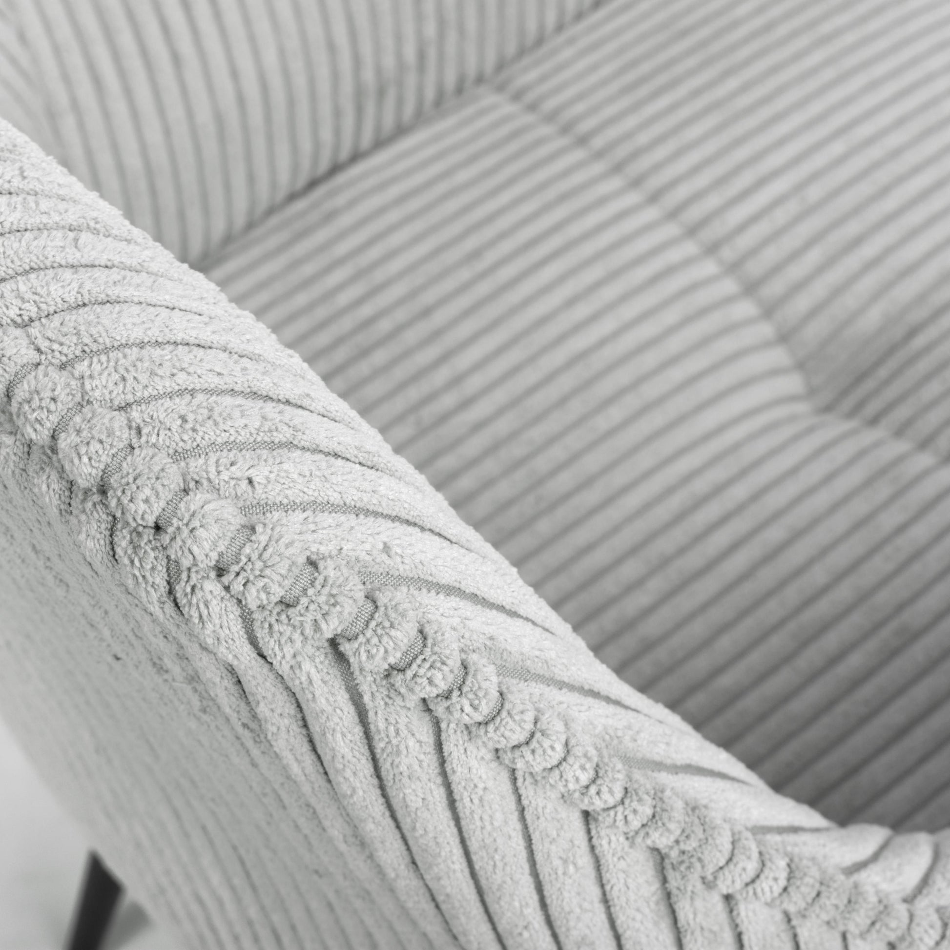 Denver Corduroy Light Grey Dining Chair - Blythe Living