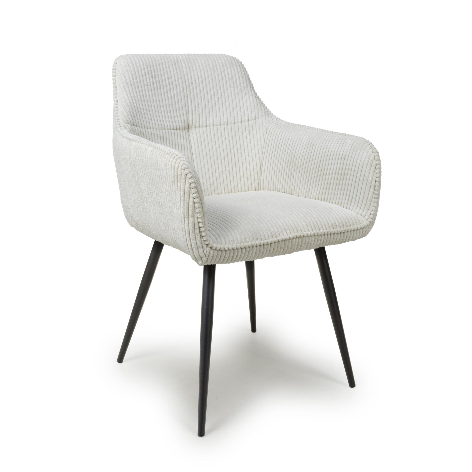 Denver Corduroy White Dining Chair - Blythe Living
