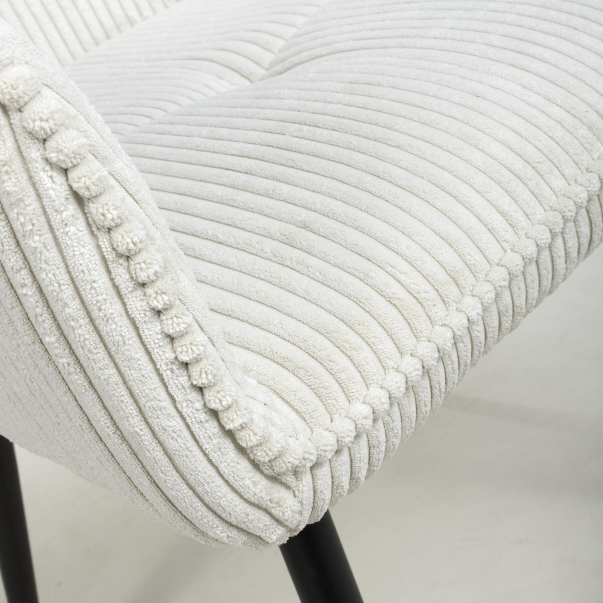 Denver Corduroy White Dining Chair - Blythe Living