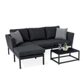 Maze - Outdoor Fabric Pulse Chaise Sofa Set - Charcoal - Blythe Living