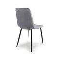 Vernon Brushed Velvet Grey Dining Chair - Blythe Living