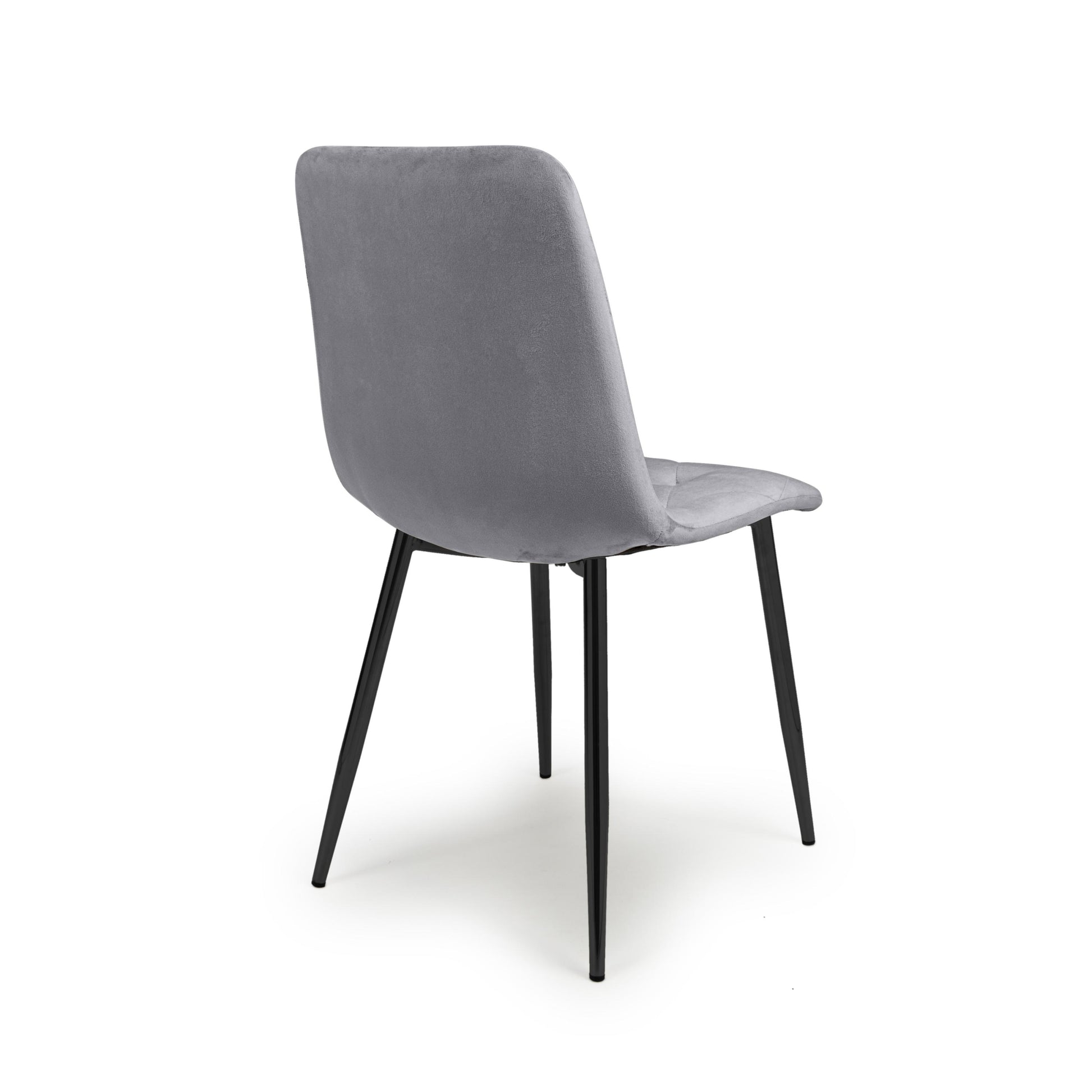 Vernon Brushed Velvet Grey Dining Chair - Blythe Living