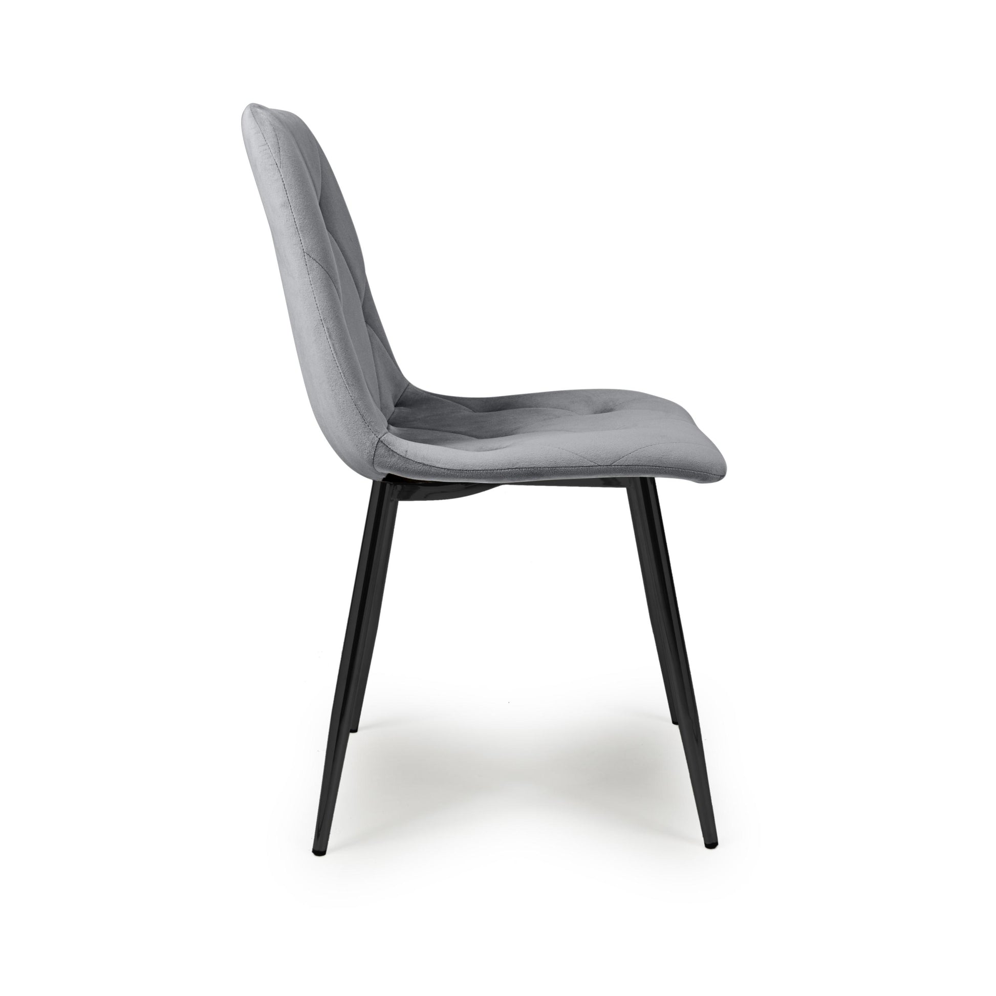 Vernon Brushed Velvet Grey Dining Chair - Blythe Living