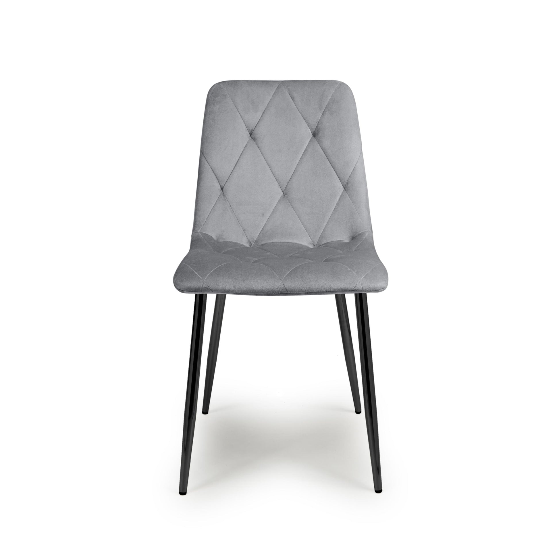 Vernon Brushed Velvet Grey Dining Chair - Blythe Living