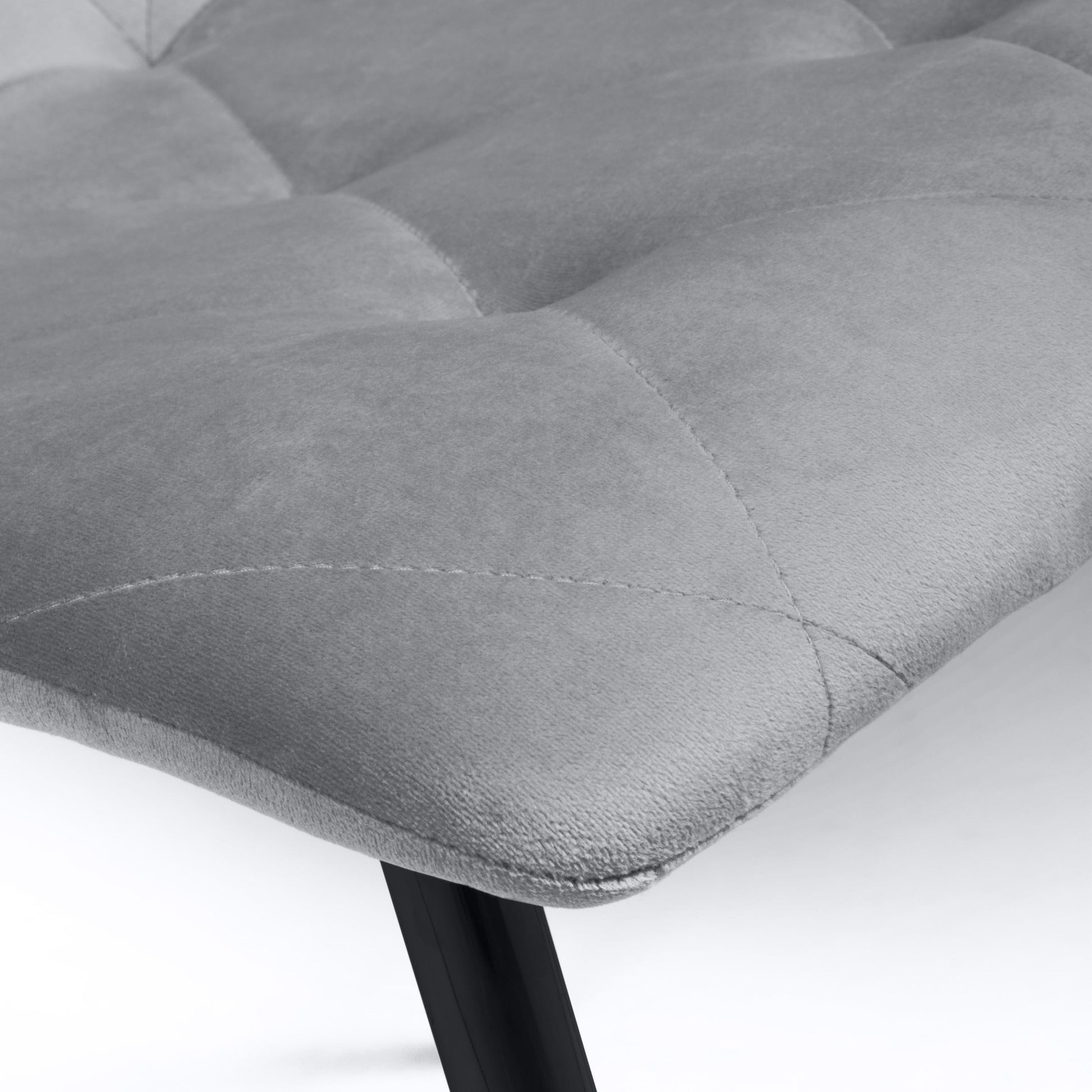 Vernon Brushed Velvet Grey Dining Chair - Blythe Living
