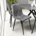 Vernon Brushed Velvet Grey Dining Chair - Blythe Living