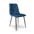 Vernon Brushed Velvet Blue Dining Chair - Blythe Living