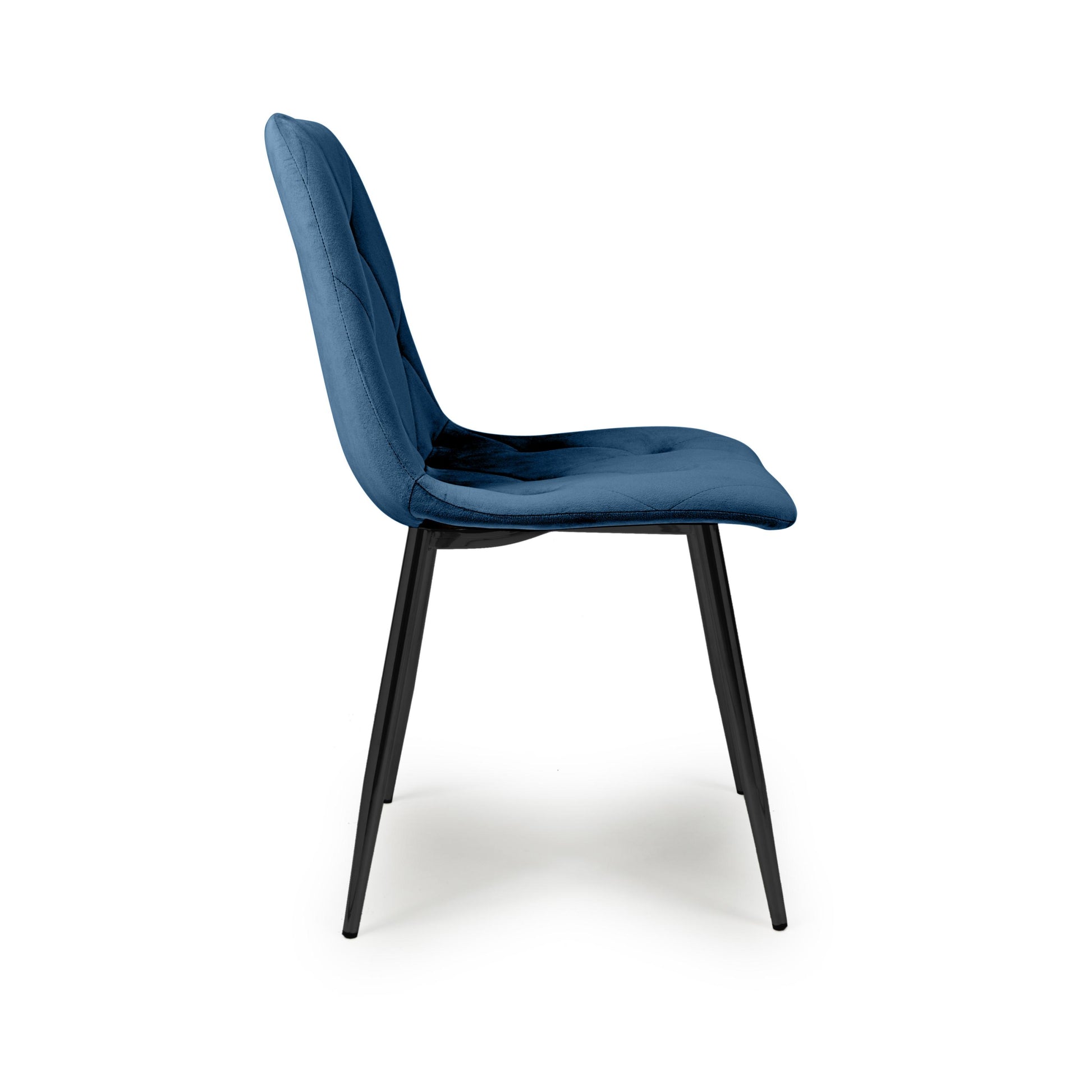 Vernon Brushed Velvet Blue Dining Chair - Blythe Living
