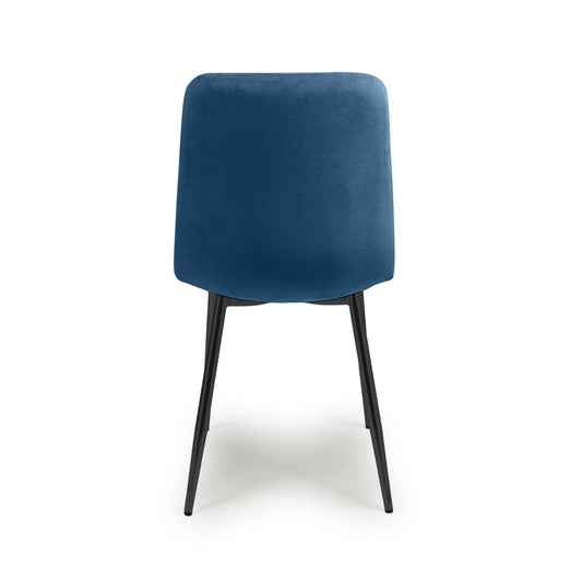 Vernon Brushed Velvet Blue Dining Chair - Blythe Living