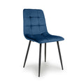Madison Brushed Velvet Blue Dining Chair - Blythe Living