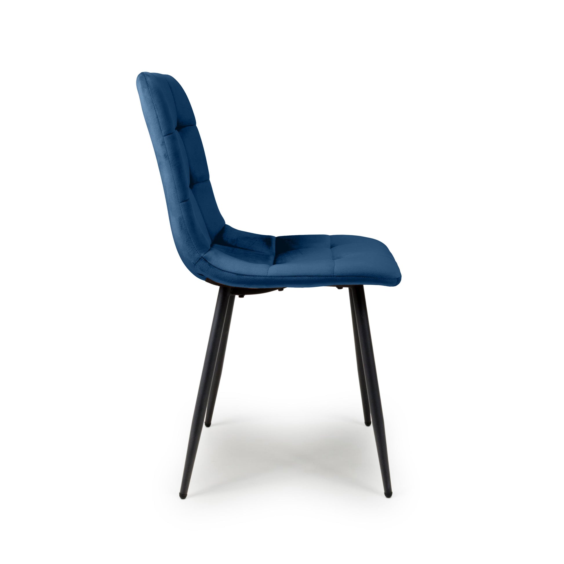 Madison Brushed Velvet Blue Dining Chair - Blythe Living