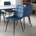 Madison Brushed Velvet Blue Dining Chair - Blythe Living