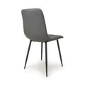 Madison Leather Effect Grey Dining Chair - Blythe Living