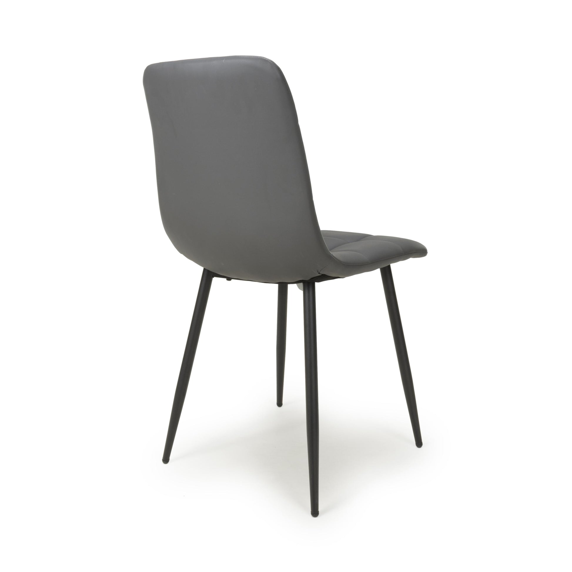 Madison Leather Effect Grey Dining Chair - Blythe Living