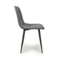 Madison Leather Effect Grey Dining Chair - Blythe Living