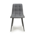 Madison Leather Effect Grey Dining Chair - Blythe Living