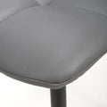 Madison Leather Effect Grey Dining Chair - Blythe Living