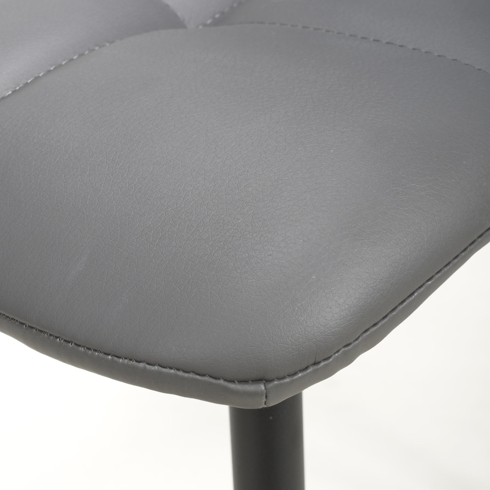 Madison Leather Effect Grey Dining Chair - Blythe Living