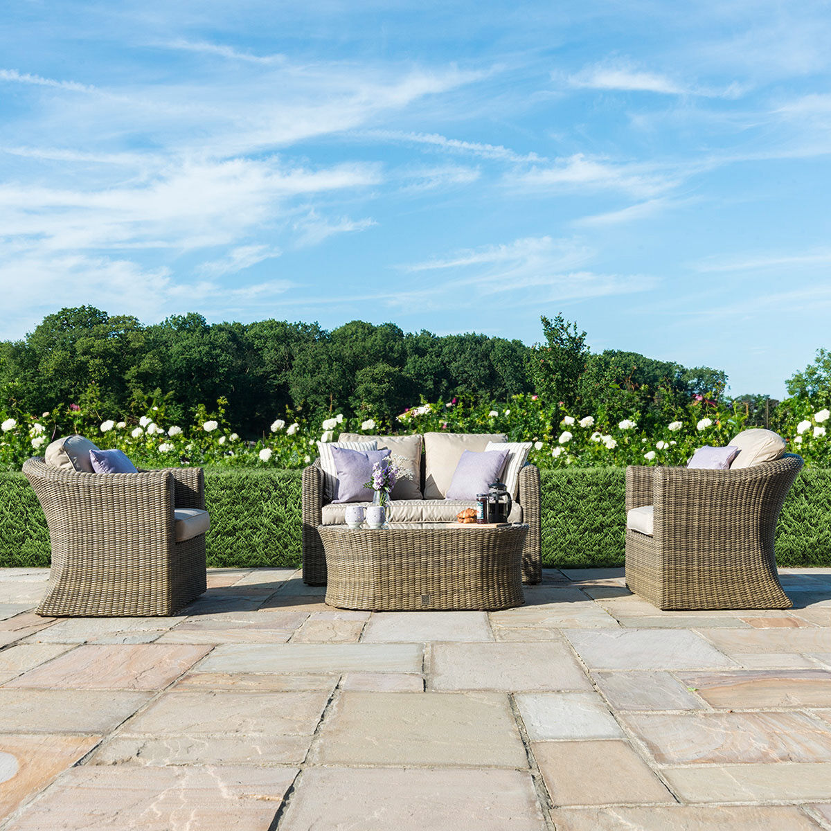 Maze - Winchester 2 Seat Rattan Sofa Set - Blythe Living