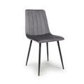 Lisbon Brushed Velvet Grey Dining Chair - Blythe Living