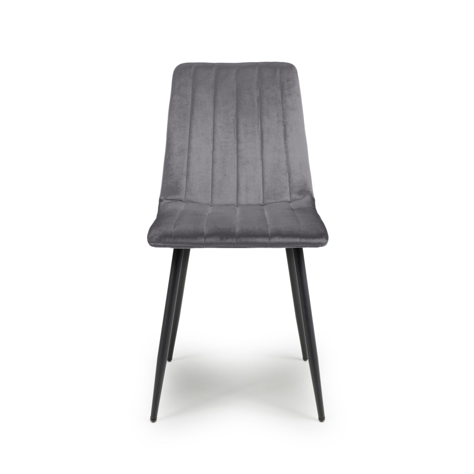 Lisbon Brushed Velvet Grey Dining Chair - Blythe Living