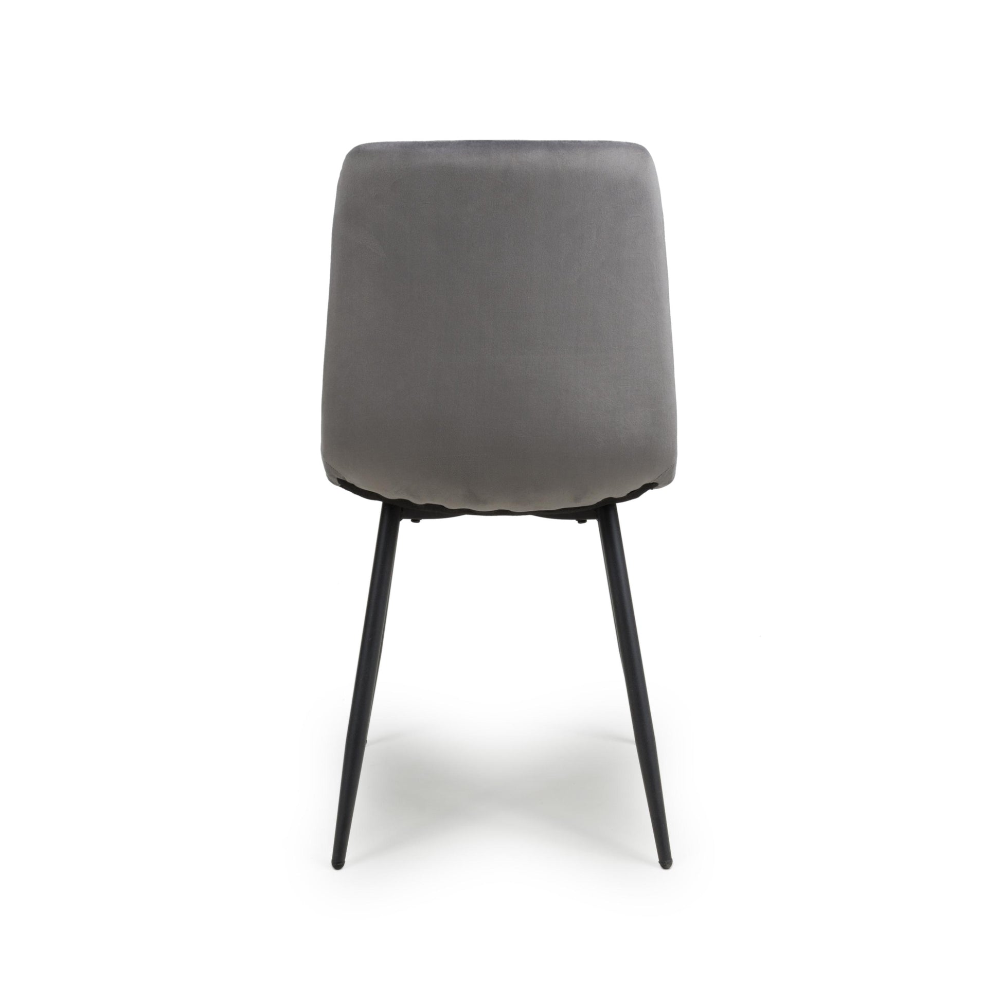 Lisbon Brushed Velvet Grey Dining Chair - Blythe Living