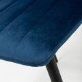Lisbon Brushed Velvet Blue Dining Chair - Blythe Living