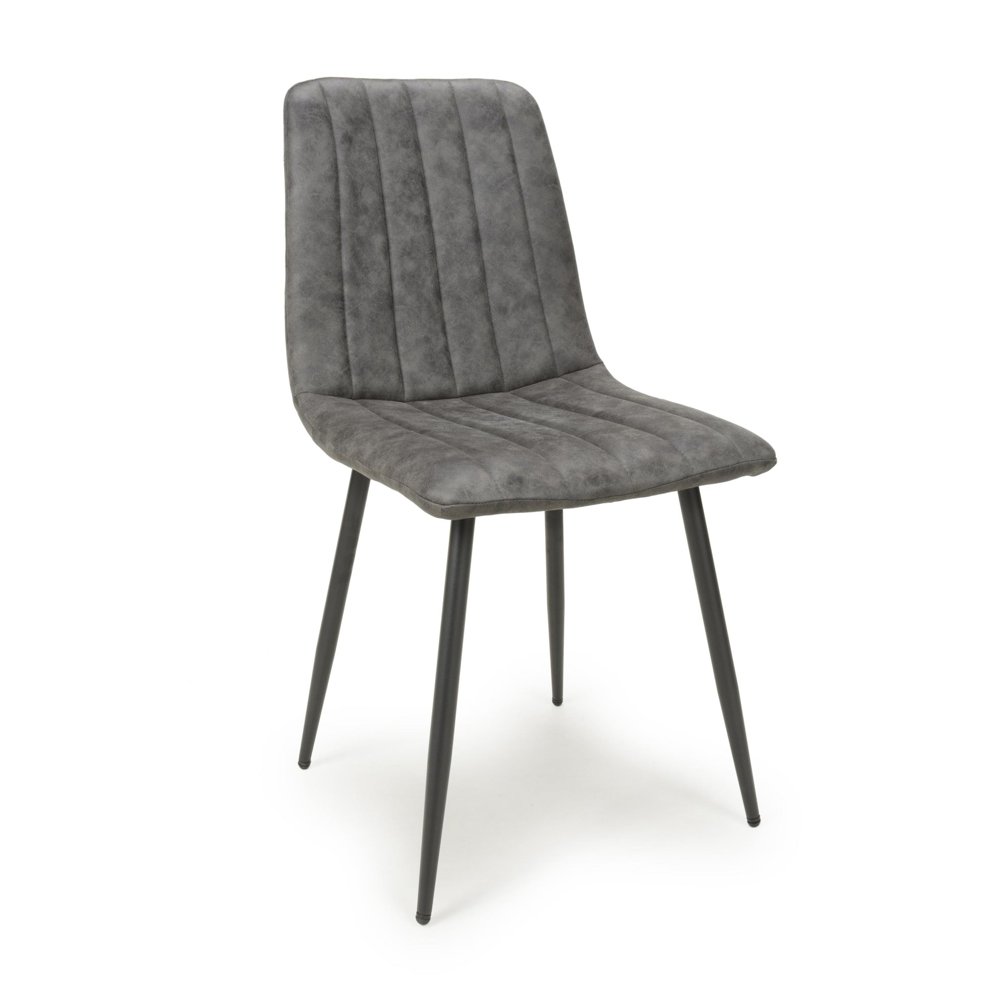 Lisbon Microfibre Grey Dining Chair - Blythe Living