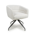 Artemis Corduroy White Swivel Chair - Blythe Living
