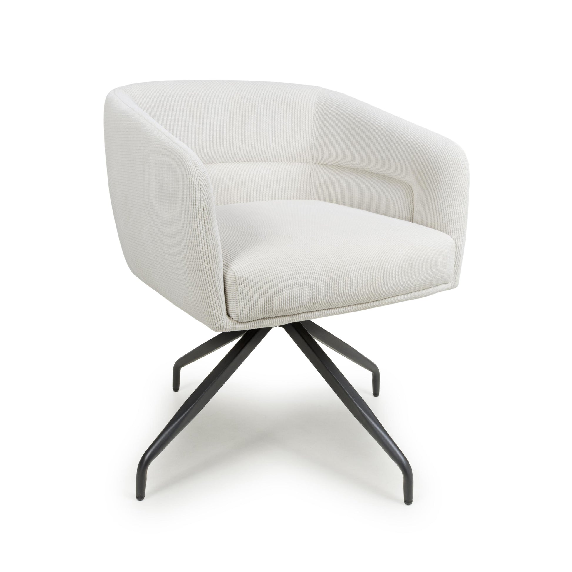 Artemis Corduroy White Swivel Chair - Blythe Living
