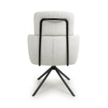 Polaris Corduroy White Swivel Chair - Blythe Living