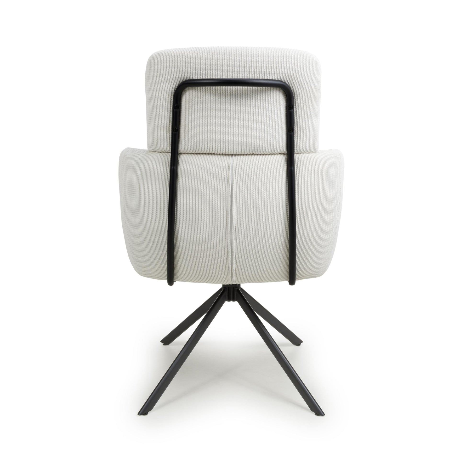 Polaris Corduroy White Swivel Chair - Blythe Living