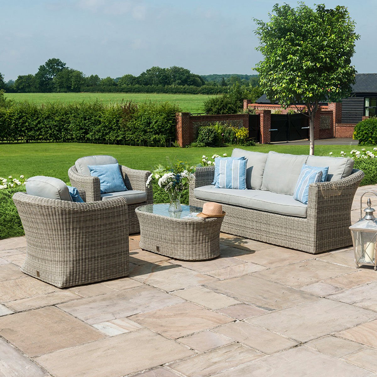 Maze - Oxford 3 Seat Rattan Sofa Set - Blythe Living