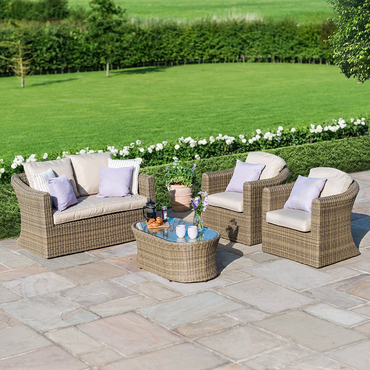 Maze - Winchester 2 Seat Rattan Sofa Set - Blythe Living