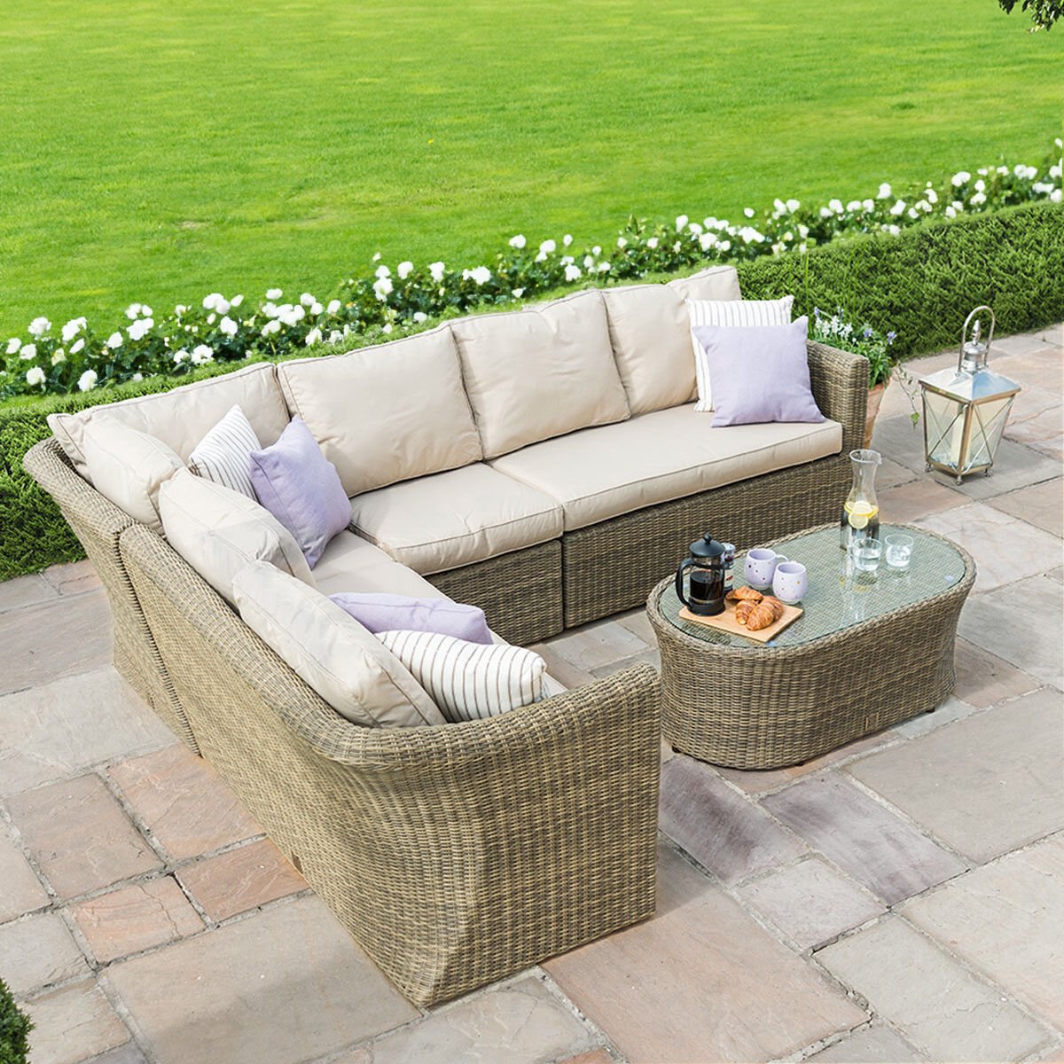 Maze - Winchester Large Rattan Corner Sofa Group - Blythe Living