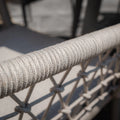 Maze - Monaco Rope Weave 6 Seat Oval Dining Set with Lazy Susan - Cool Linen - Blythe Living
