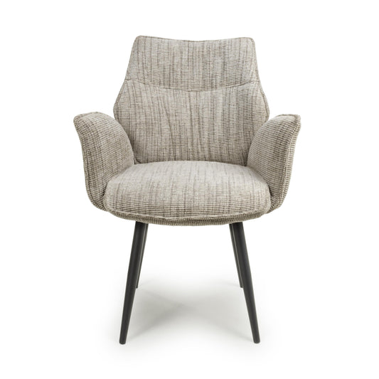 Baltimore Tweed Toffee Swivel Dining Chair - Blythe Living