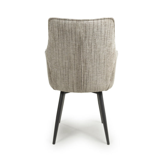 Baltimore Tweed Toffee Swivel Dining Chair - Blythe Living