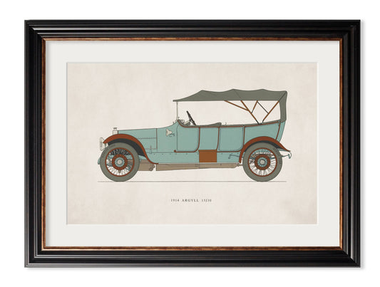 1914 Argyll 15/30 framed print for sale free UK delivery
