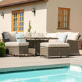 Maze - Winchester Royal Rattan Corner Dining Sofa Set with Fire Pit Table - Blythe Living