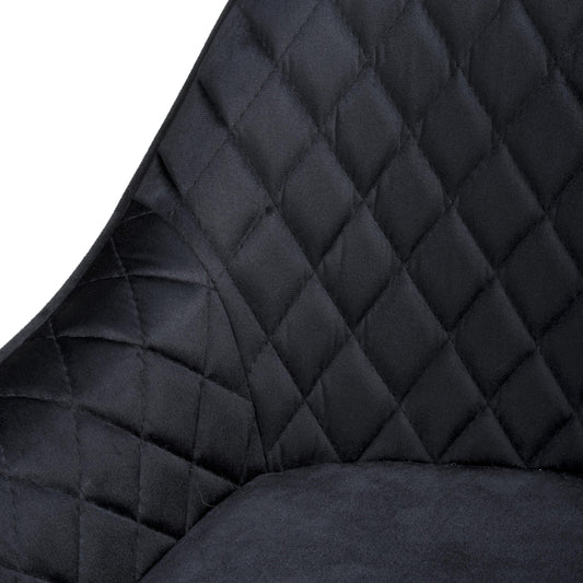 Savanna Brushed Velvet Black Bar Stool - Blythe Living