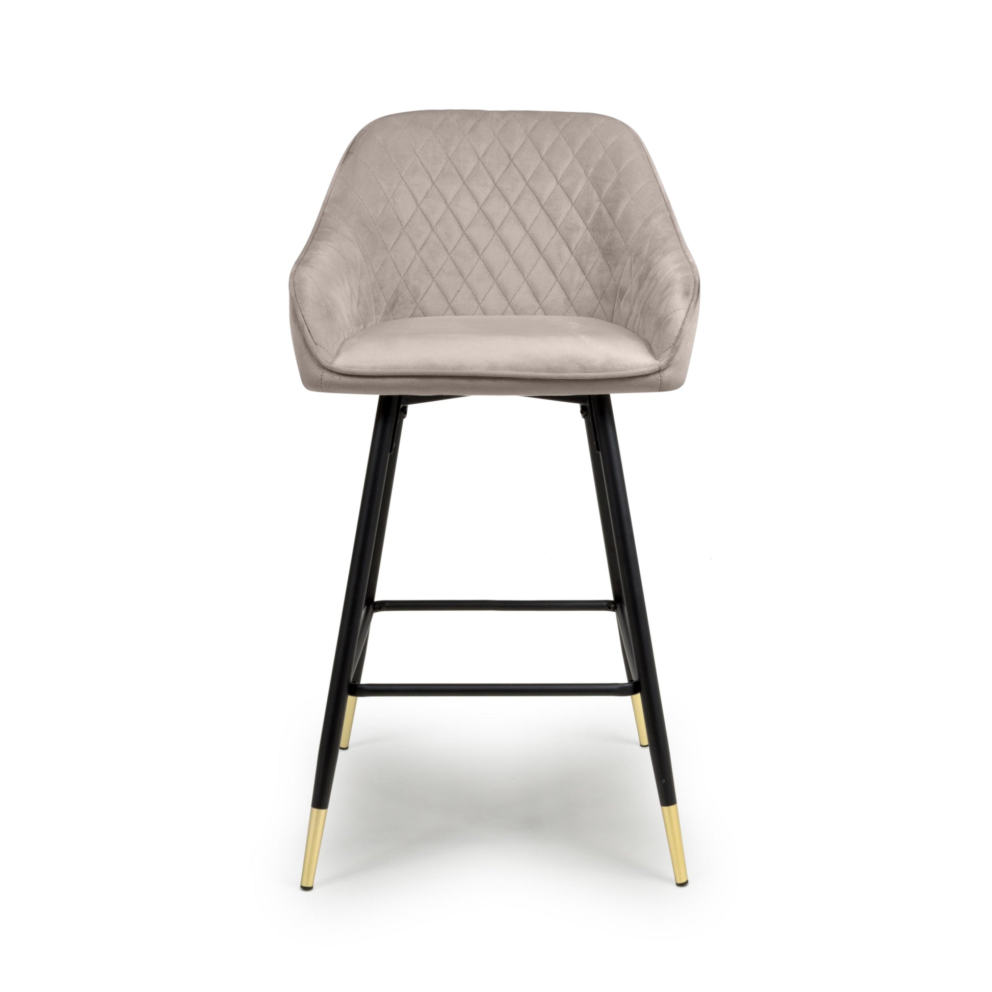 Savanna Brushed Velvet Mink Bar Stool - Blythe Living