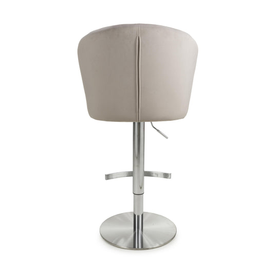 Sigma Brushed Velvet Mink Bar Stool - Blythe Living