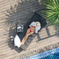 Maze - Outdoor Fabric Allure Sun Lounger - Charcoal - Blythe Living