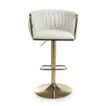 Bellaire Textured Effect Cream Bar Stool - Blythe Living