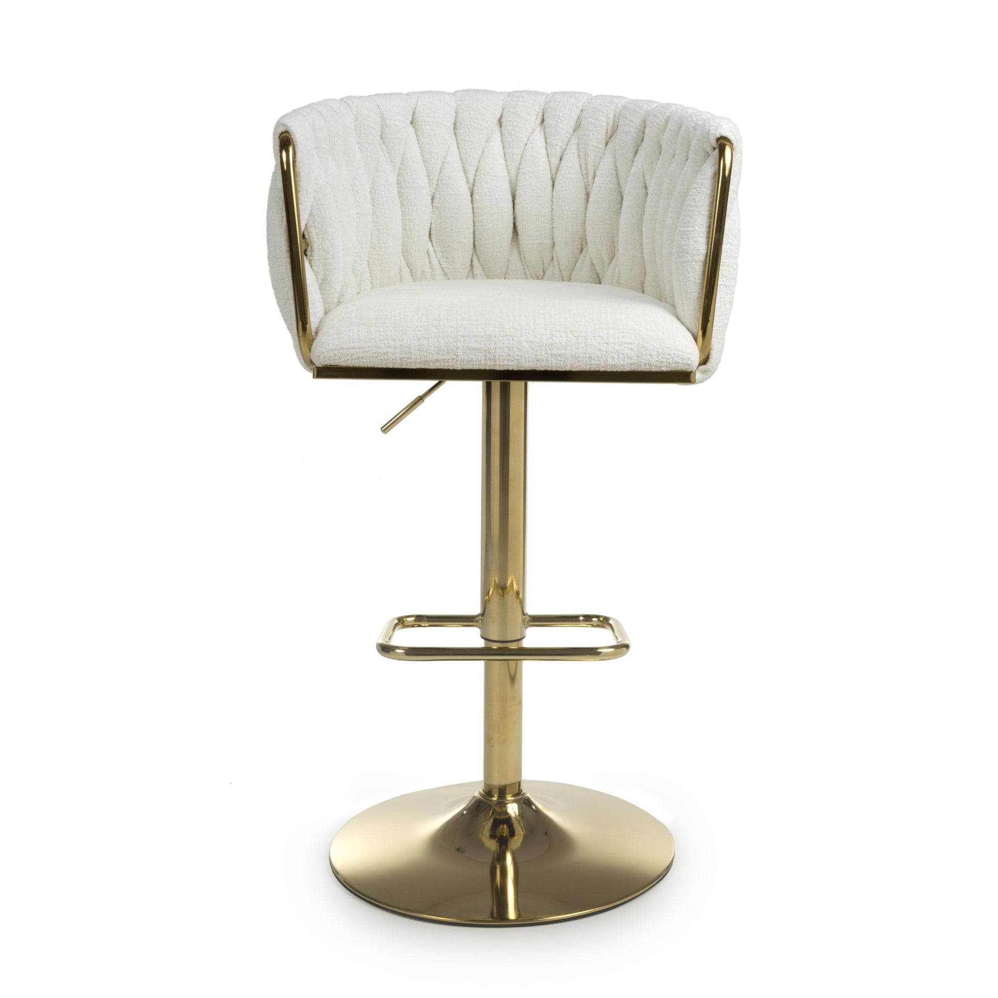 Bellaire Textured Effect Cream Bar Stool - Blythe Living