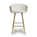 Volero Textured Effect Cream Bar Stool - Blythe Living