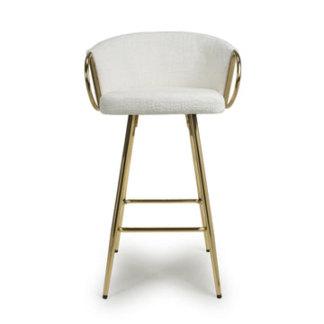Volero Textured Effect Cream Bar Stool - Blythe Living