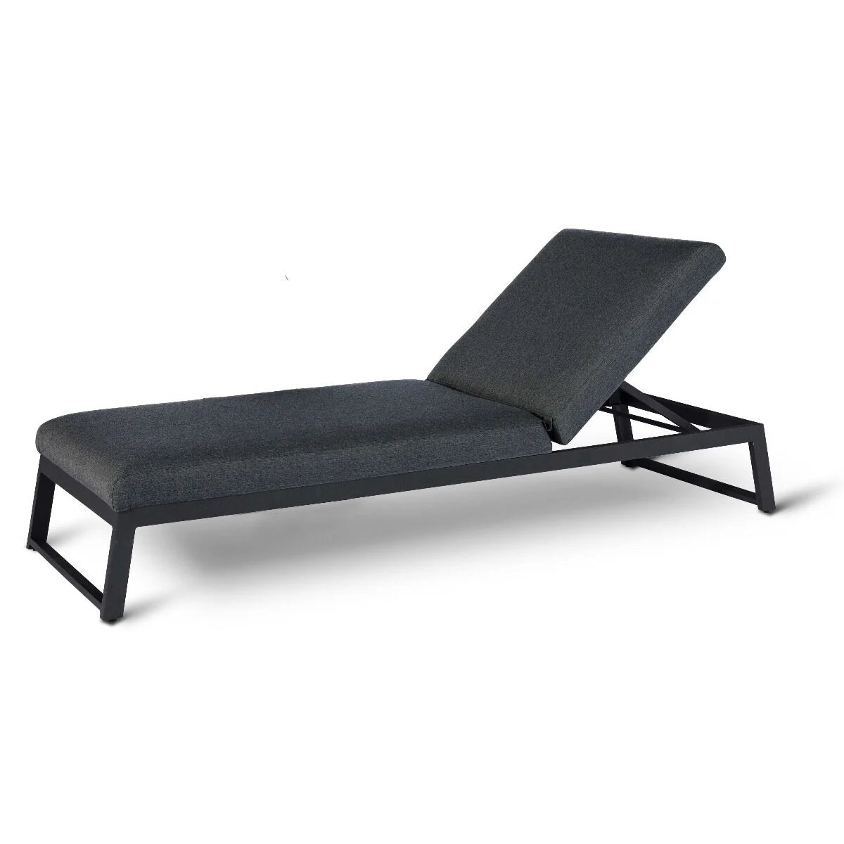 Maze - Outdoor Fabric Allure Sun Lounger - Charcoal - Blythe Living