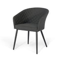 Maze - Outdoor Fabric Ambition 8 Seat Oval Dining Set - Charcoal - Blythe Living